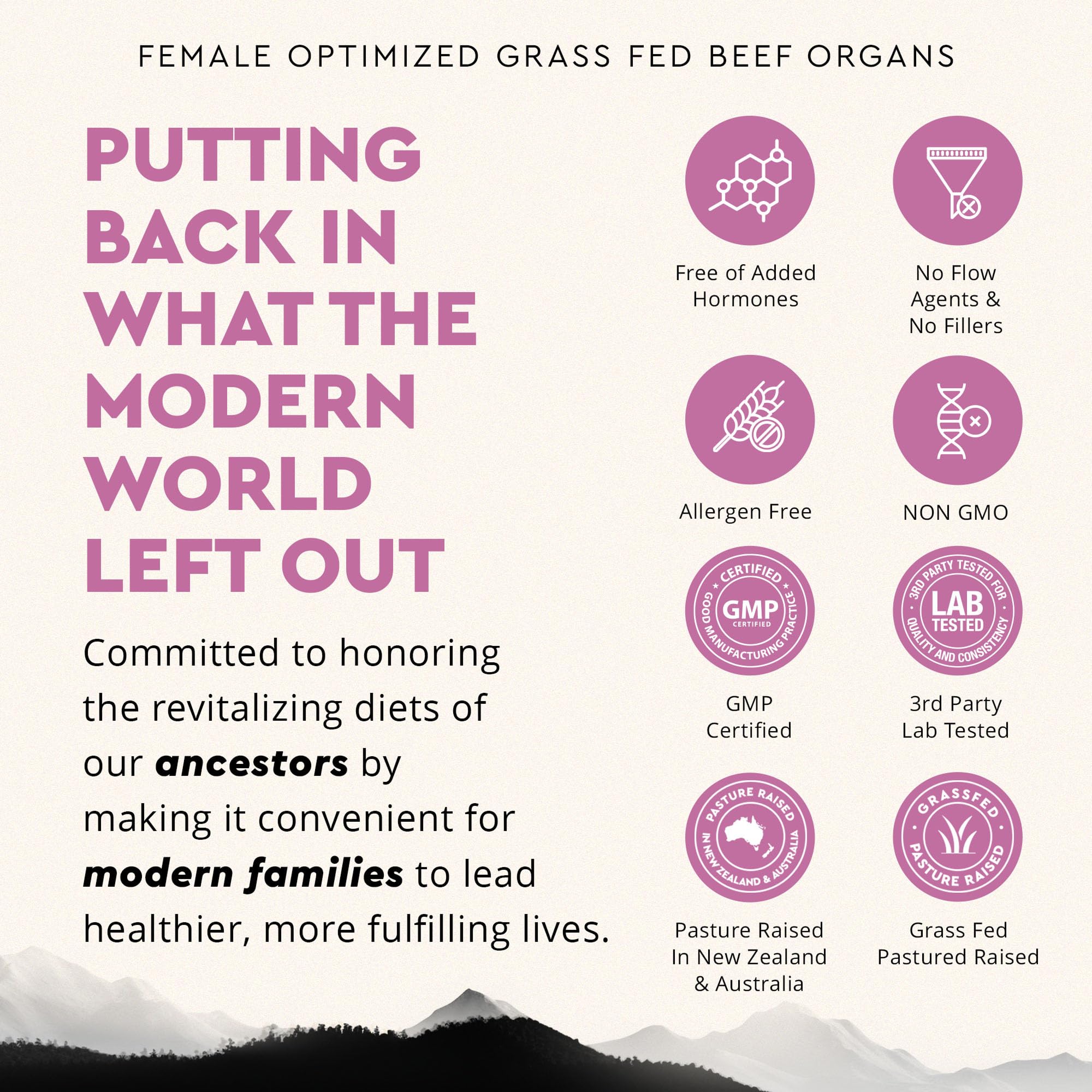 Ancestral Supplements freeze-dried nutrients photo conveys preserved nutrition for daily use