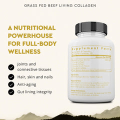 Close-up of Ancestral Supplements grass-fed beef cartilage capsules for daily skin and joint support