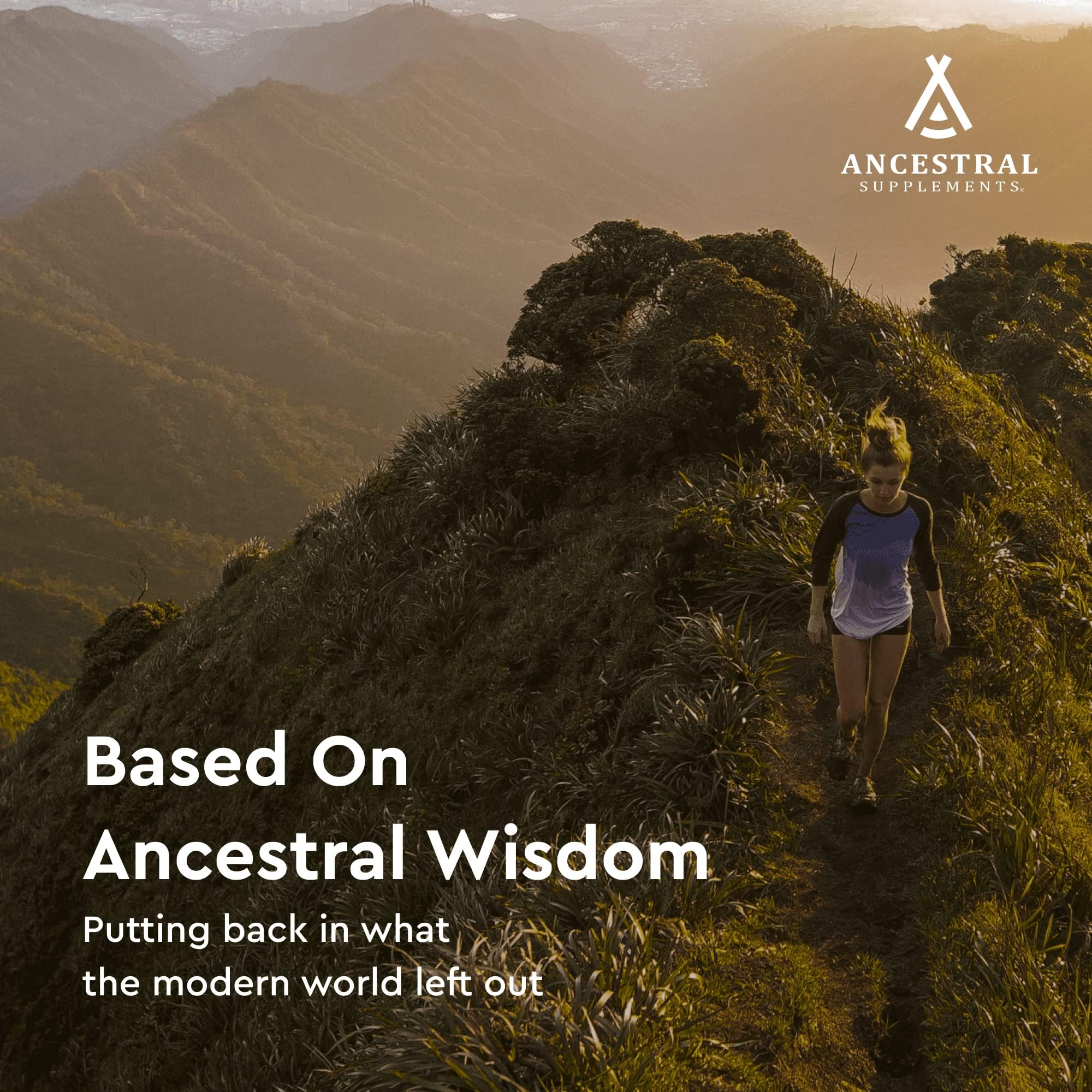 Nutrition panel on Ancestral Supplements Grass-Fed Spleen emphasizing serving details and iron content