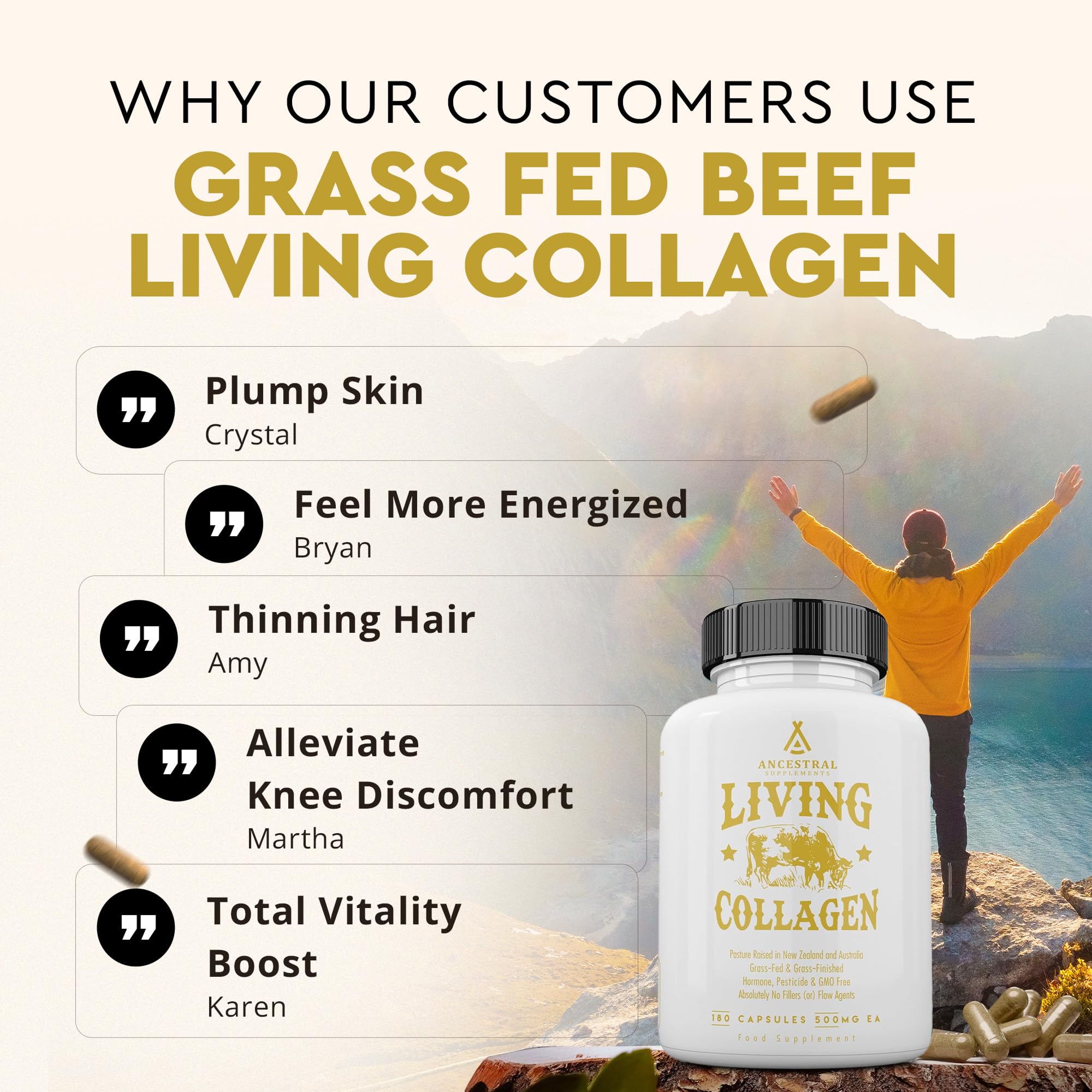Visual of joints and skin health concepts associated with Living Collagen