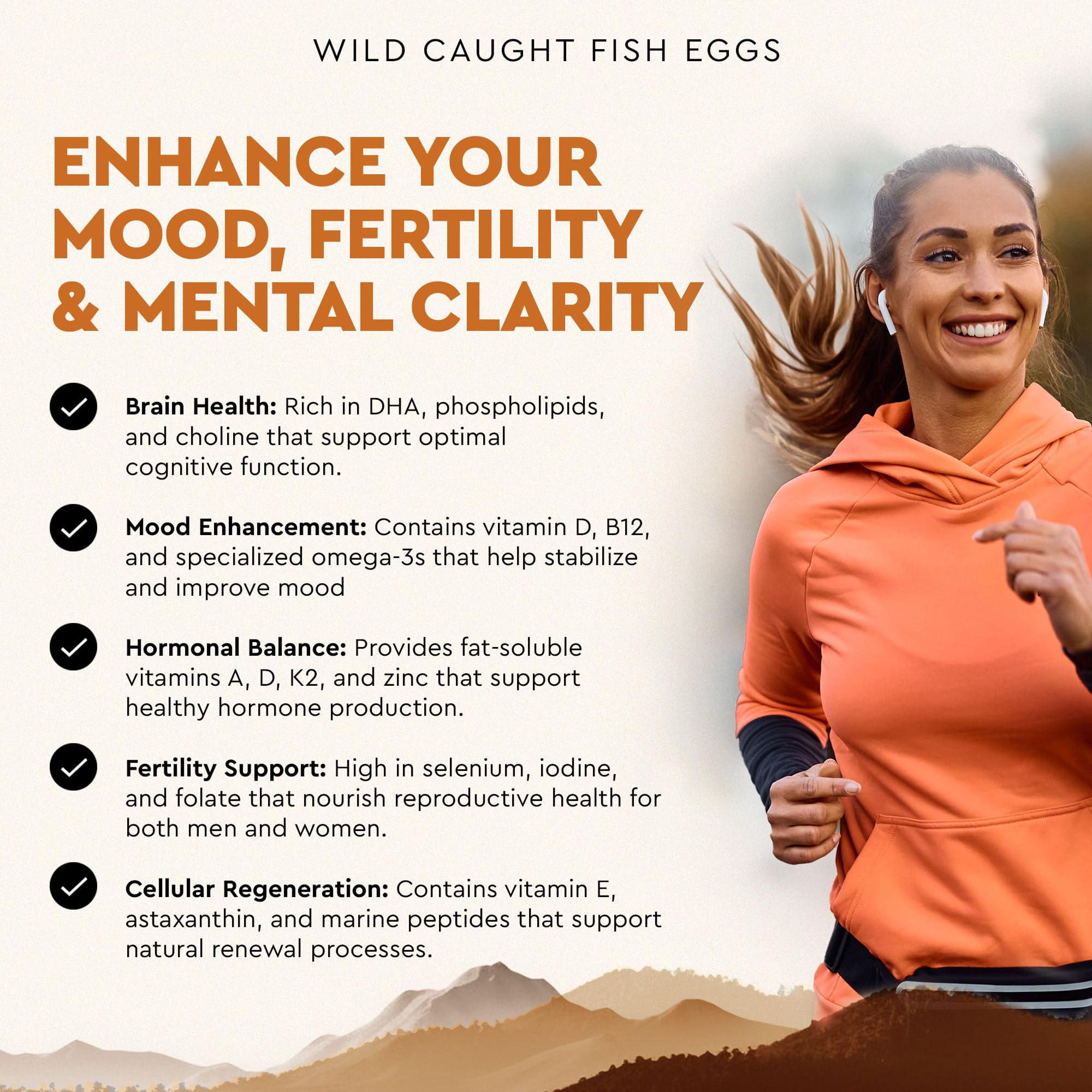 Ancestral Supplements Wild Caught Fish Eggs MSC-certified fishery seal visible