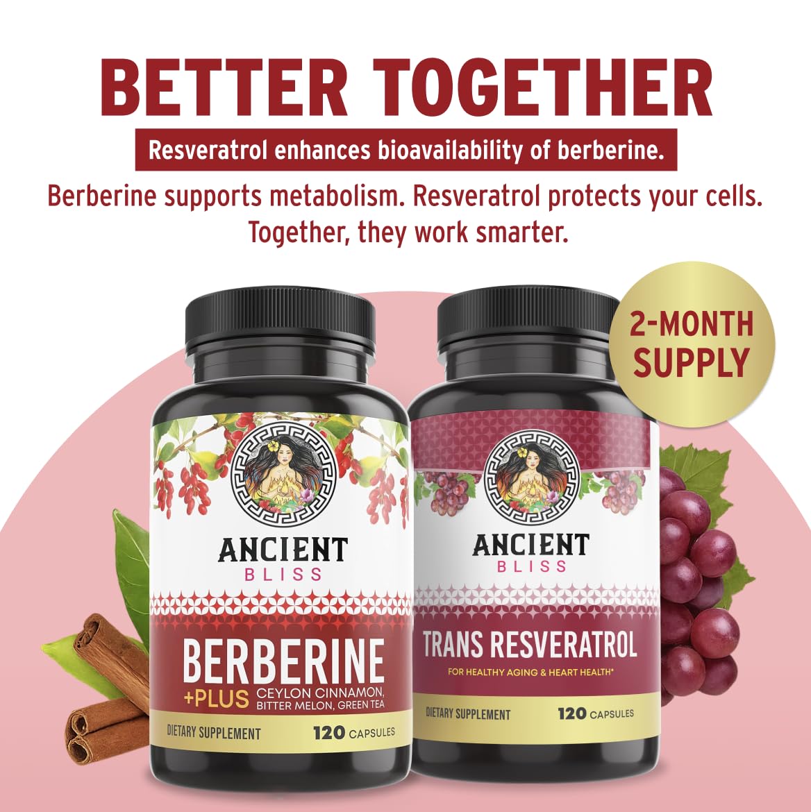 Ancient Bliss label shot emphasizing clean, gluten-free formulation.