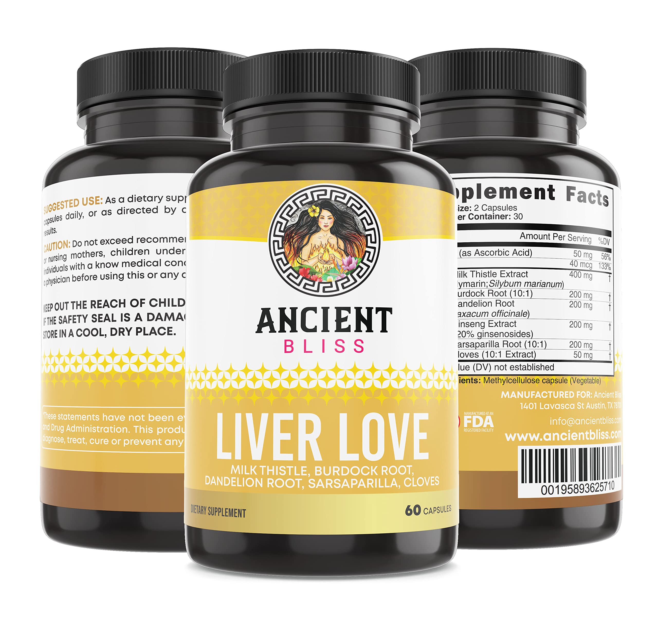 Ancient Bliss Liver Love eco friendly packaging display