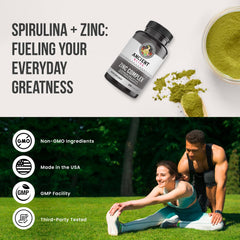 Ancient Bliss Zinc Complex capsules in hand for everyday immune support
