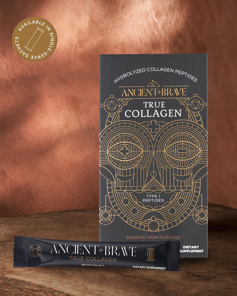 Ancient + Brave True Collagen, ingrediente único y puro, sin aditivos innecesarios.