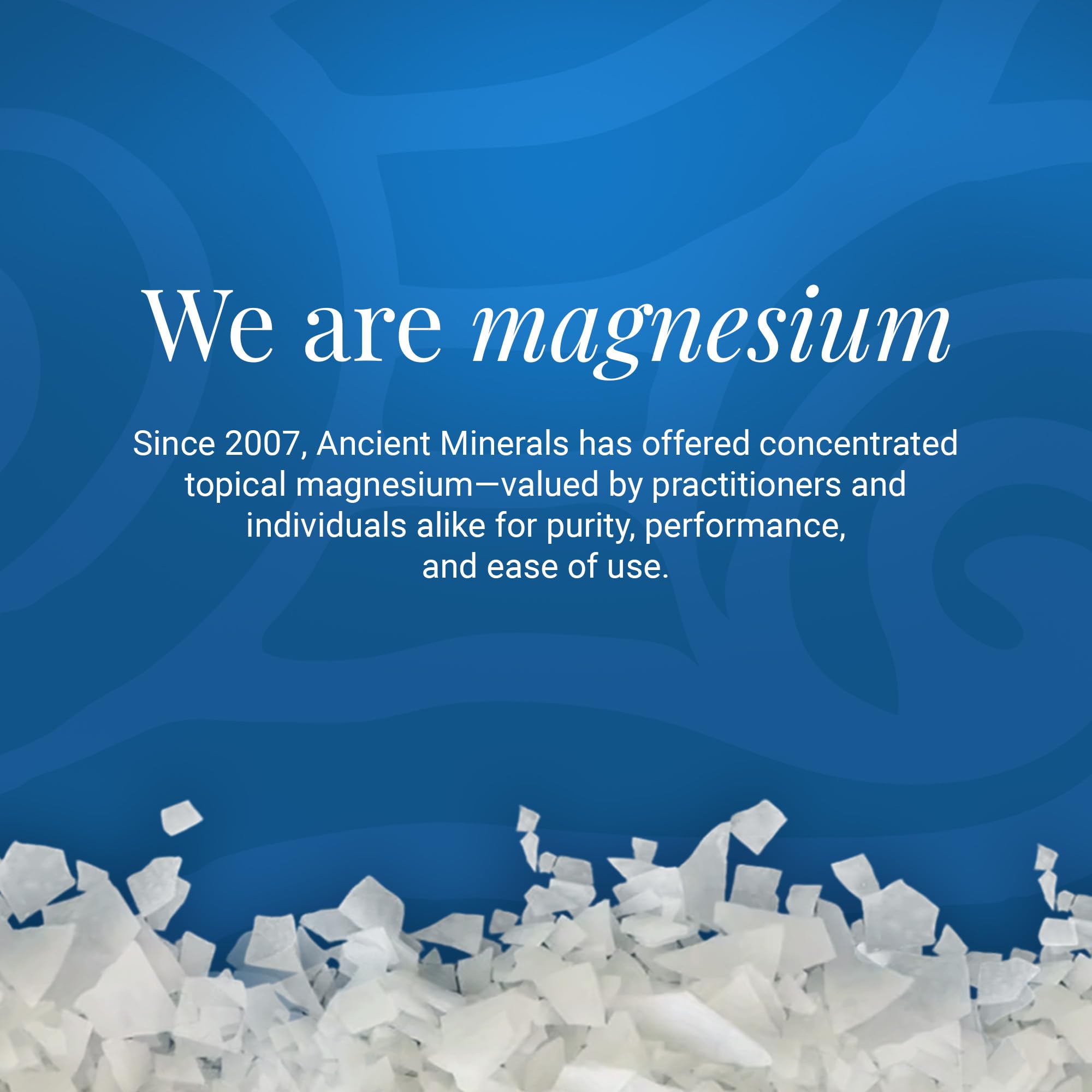 Ancient Minerals Magnesium Bath Flakes Ultra granules ready to dissolve in warm water.