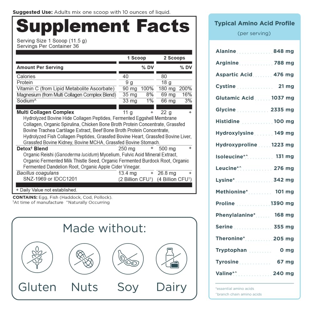 Ancient Nutrition Advanced Detox scoop ready for easy blending into shakes.