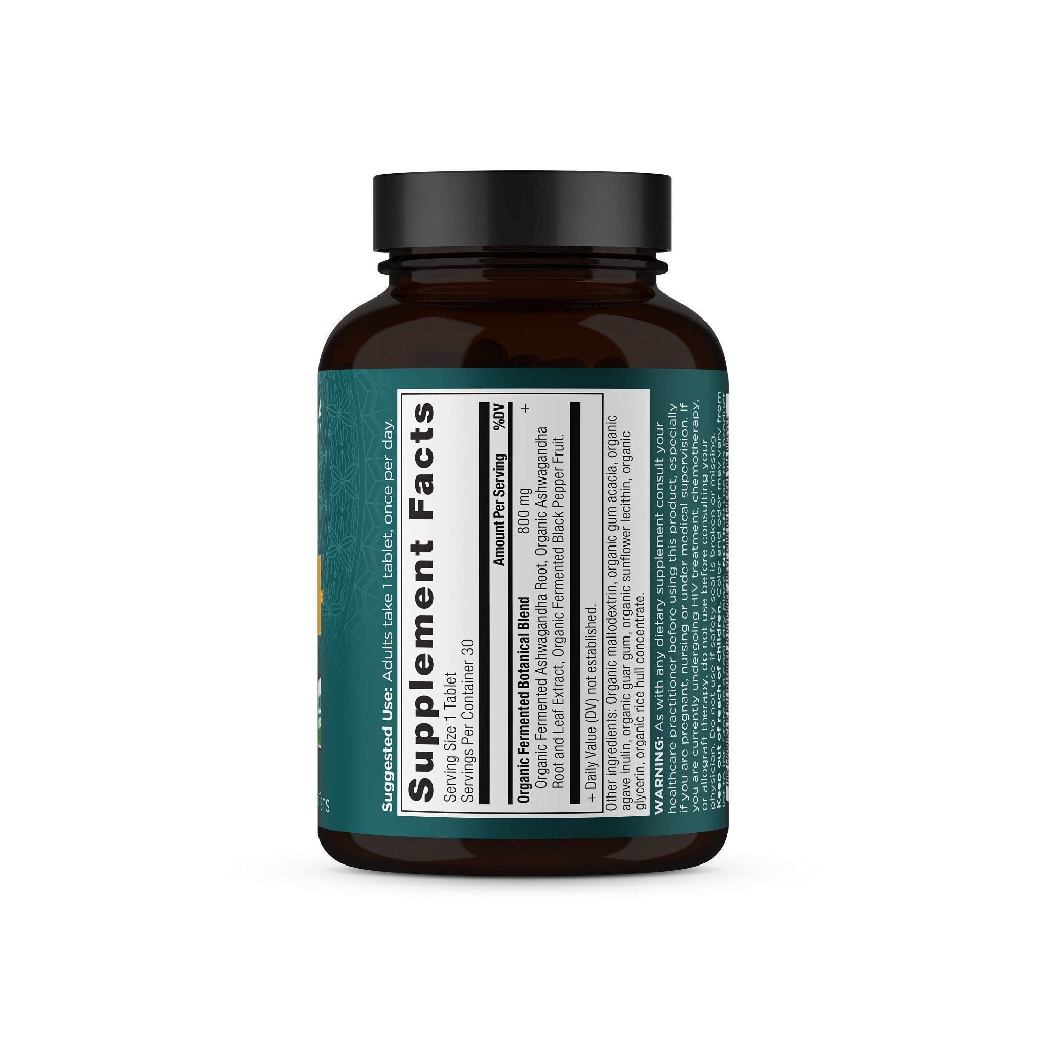 Natural bottle aesthetic of Ancient Nutrition Ashwagandha tablets emphasizing tradition and science