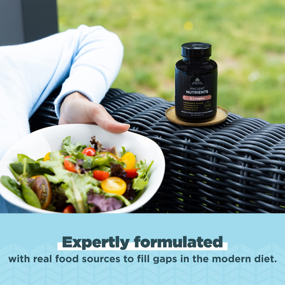 Ancient Nutrition Vitamin B Complex features adaptogenic Schisandra in the blend.