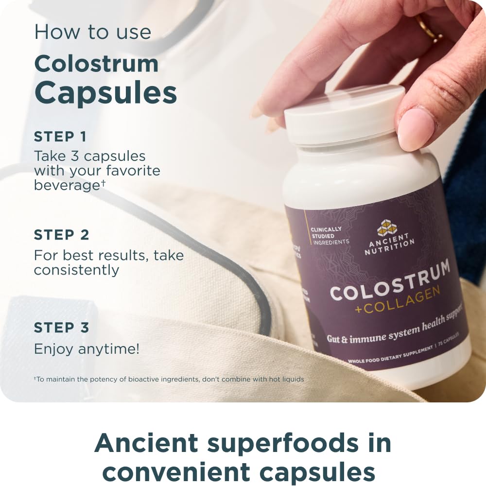 Ancient Nutrition Bacillus coagulans probiotic capsule highlighting gut health support.