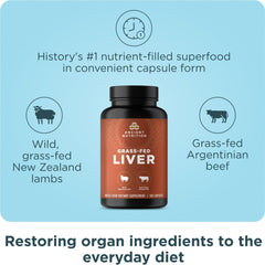 Ancient Nutrition beef liver capsules close-up for daily vitality