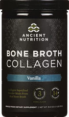 Ancient Nutrition Bone Broth Collagen Powder ingredients show three collagen types from sources