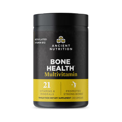 Ancient Nutrition Bone Health Multivitamin bottle promotes daily bone support and balanced nutrition