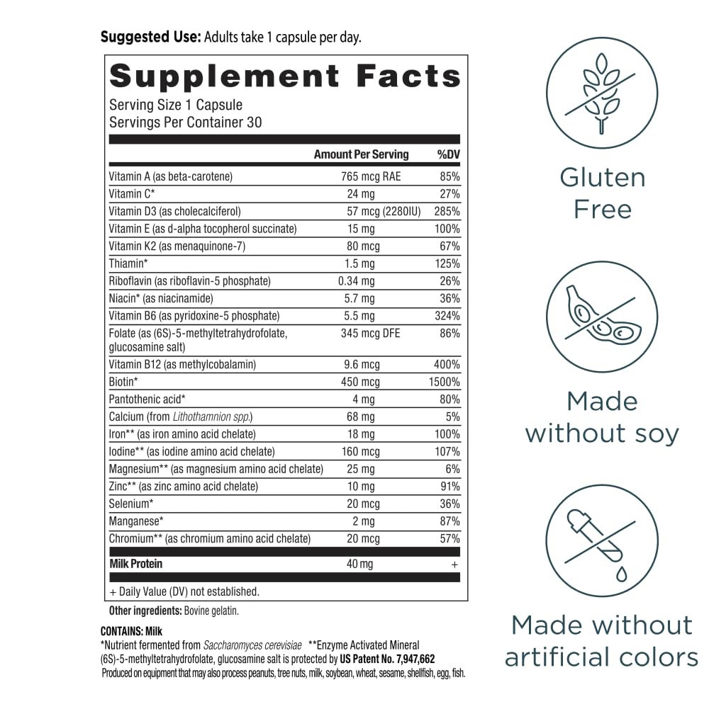 Ancient Nutrition Bone Health ingredients panel highlights 21 vitamins and minerals for bone health