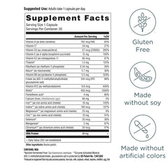 Ancient Nutrition Bone Health ingredients panel highlights 21 vitamins and minerals for bone health
