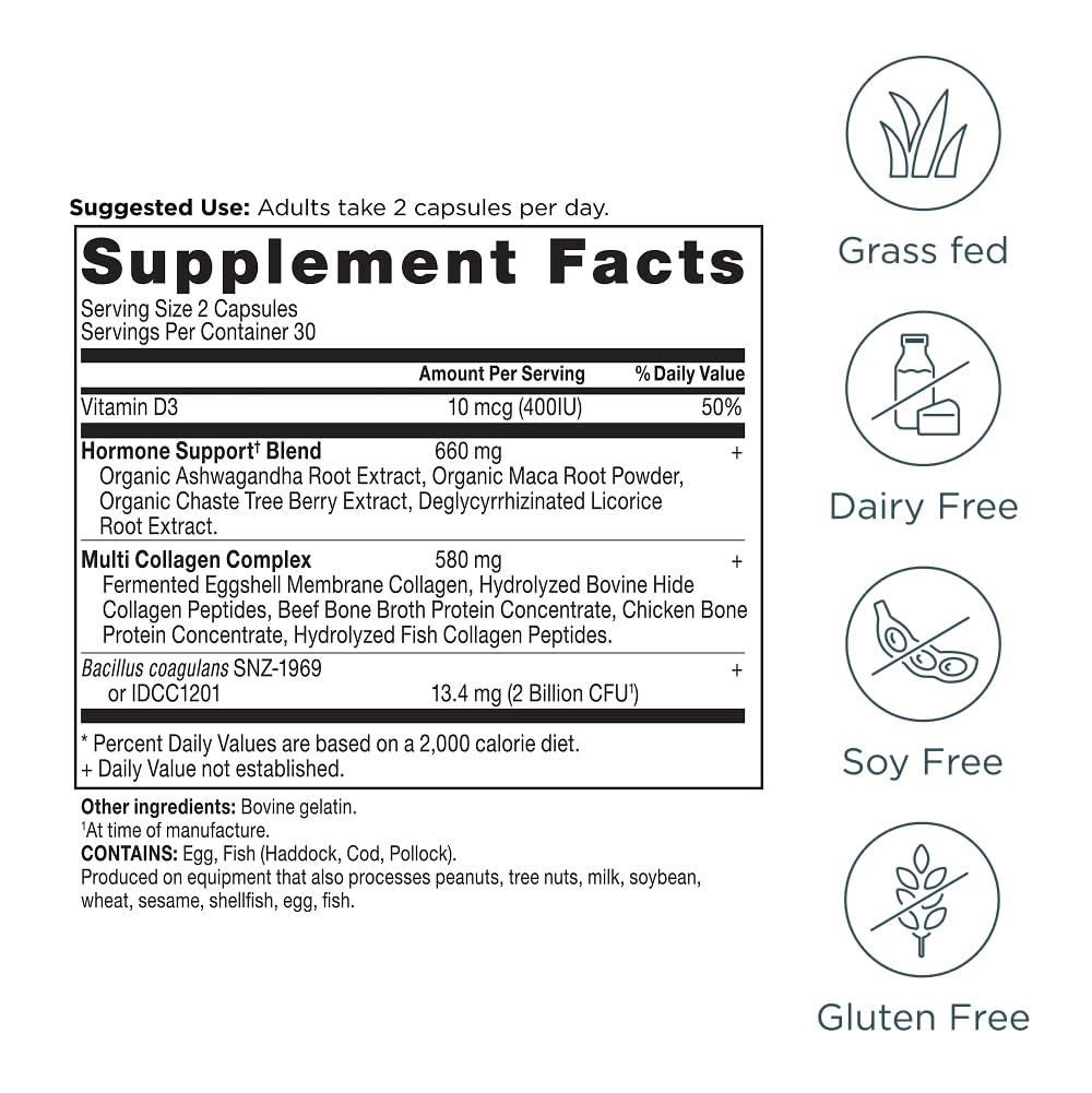Ancient Nutrition bottle with capsules emphasizing convenient daily supplement routine.