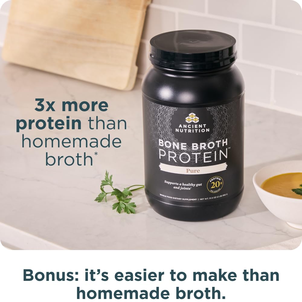 Ancient Nutrition chocolate flavor shake delivers rich cocoa notes.