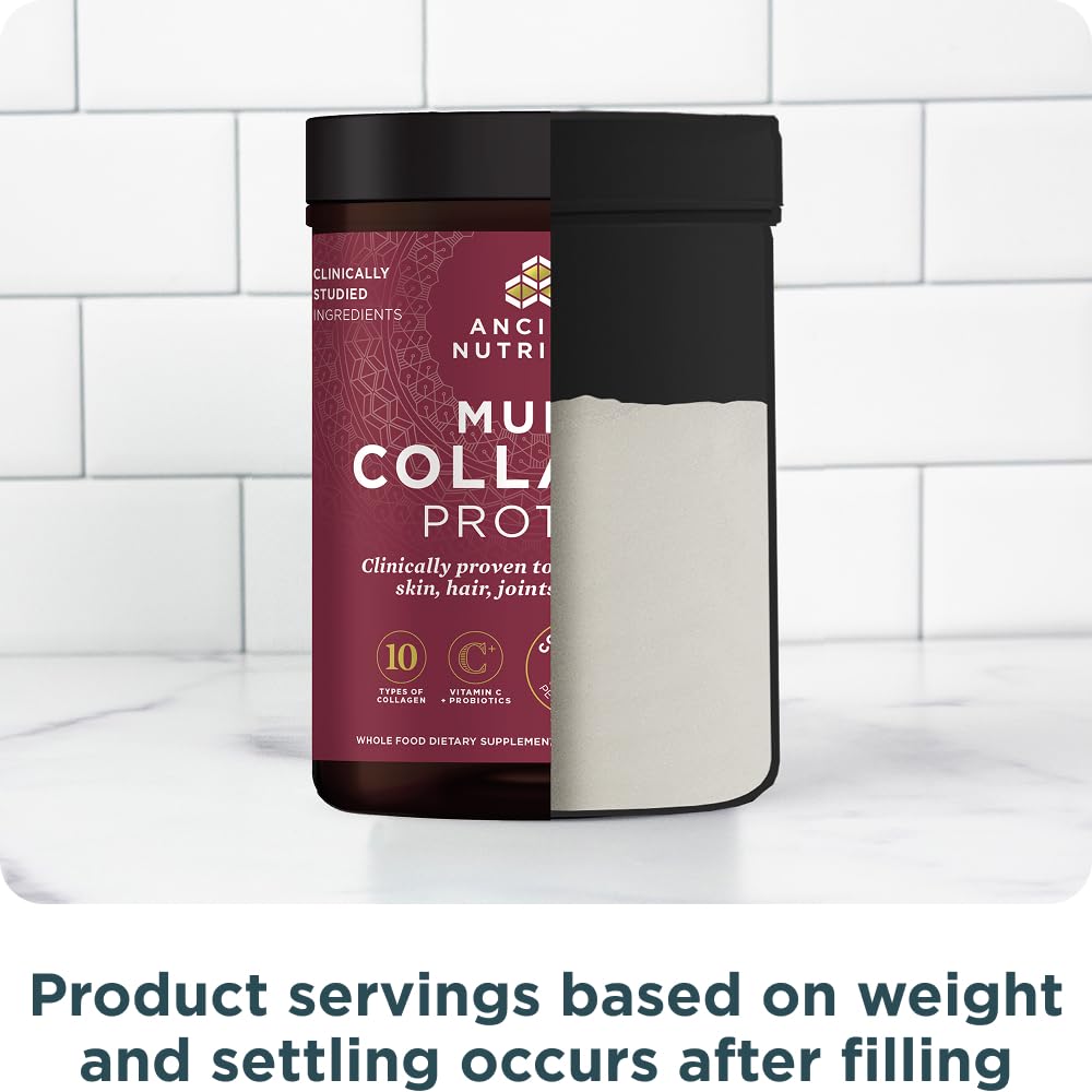 Ancient Nutrition fermented eggshell membrane visual highlights a premium collagen source.