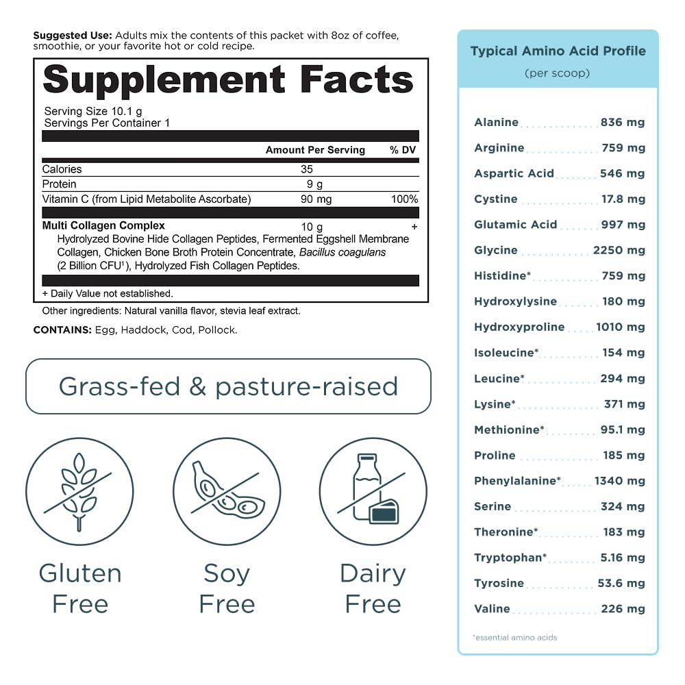 Ancient Nutrition collagen types I-V-X from multiple sources