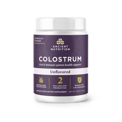 Ancient Nutrition colostrum bottle: convenient daily gut and immune support.