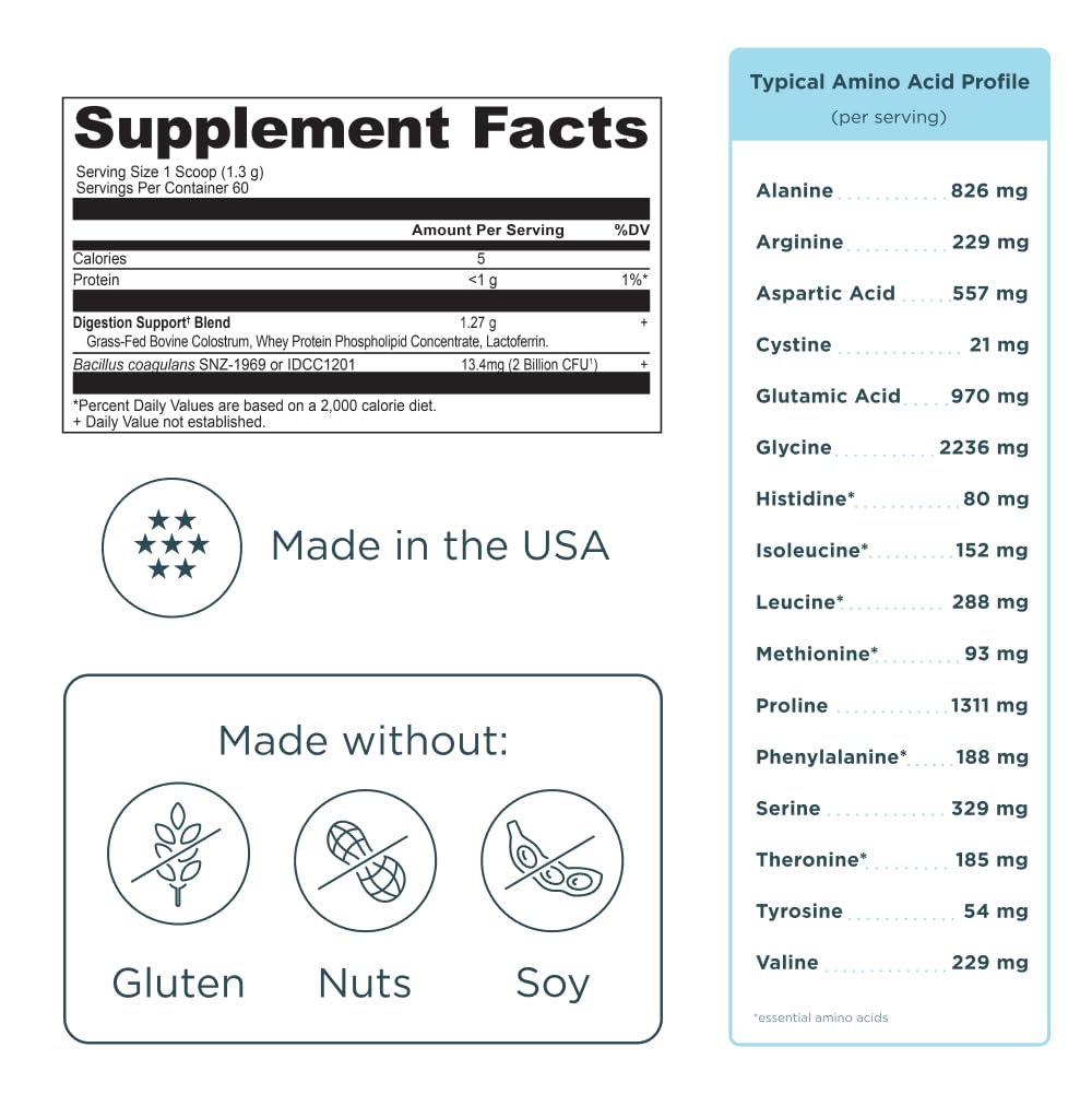 Ancient Nutrition unflavored colostrum powder versatile for daily routines.