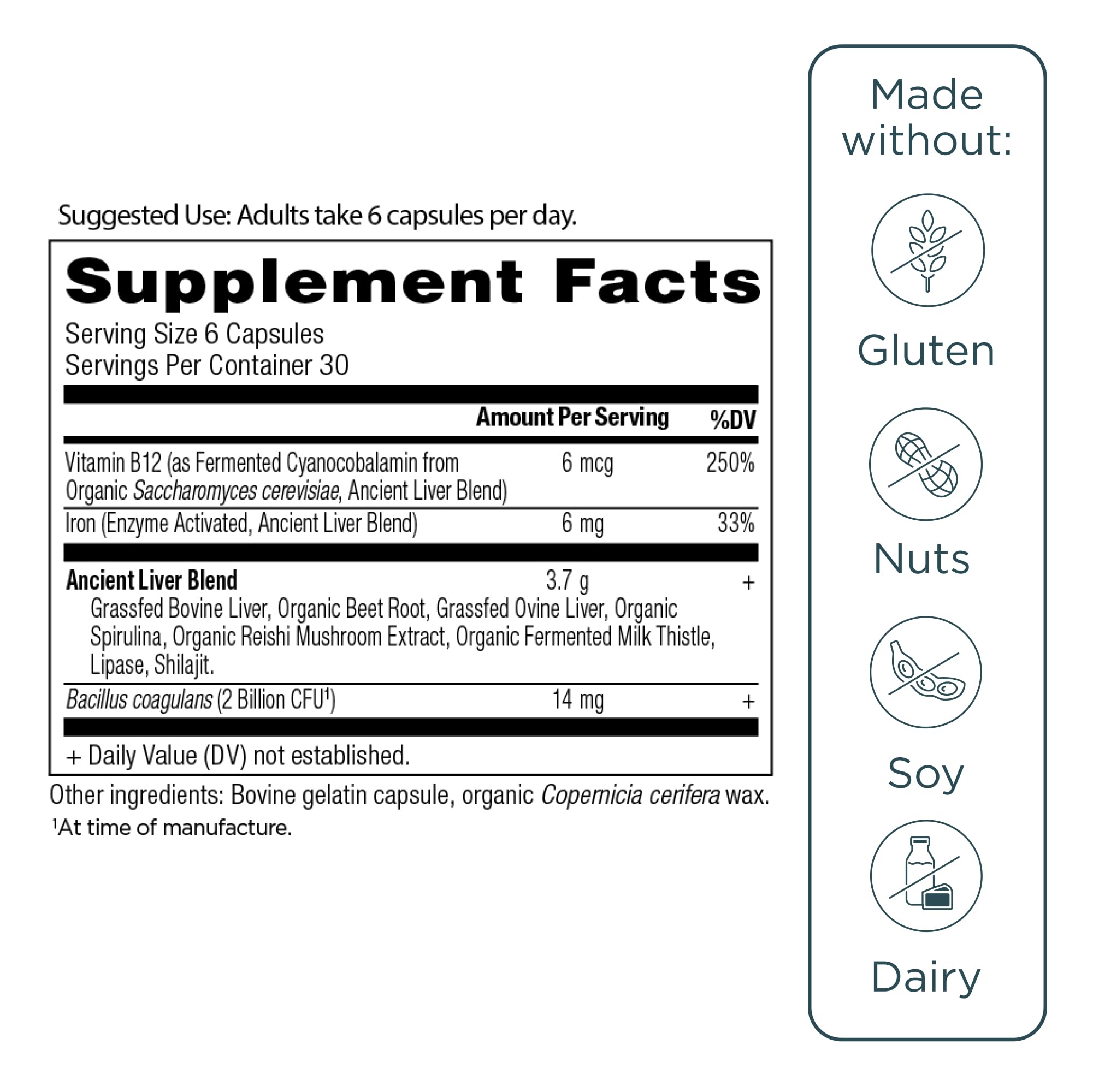 Ancient Nutrition daily dose capsules for immune, digestion and energy support