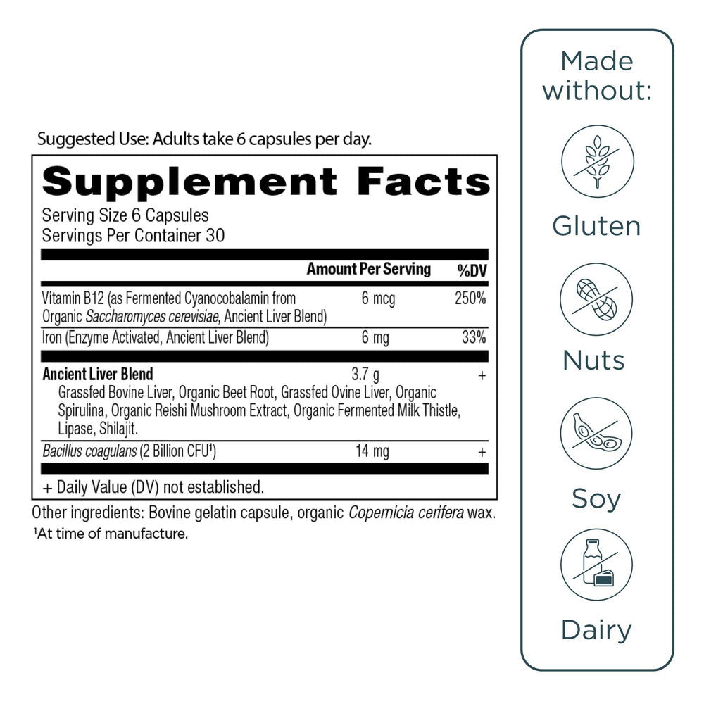 Ancient Nutrition daily dose capsules for immune, digestion and energy support