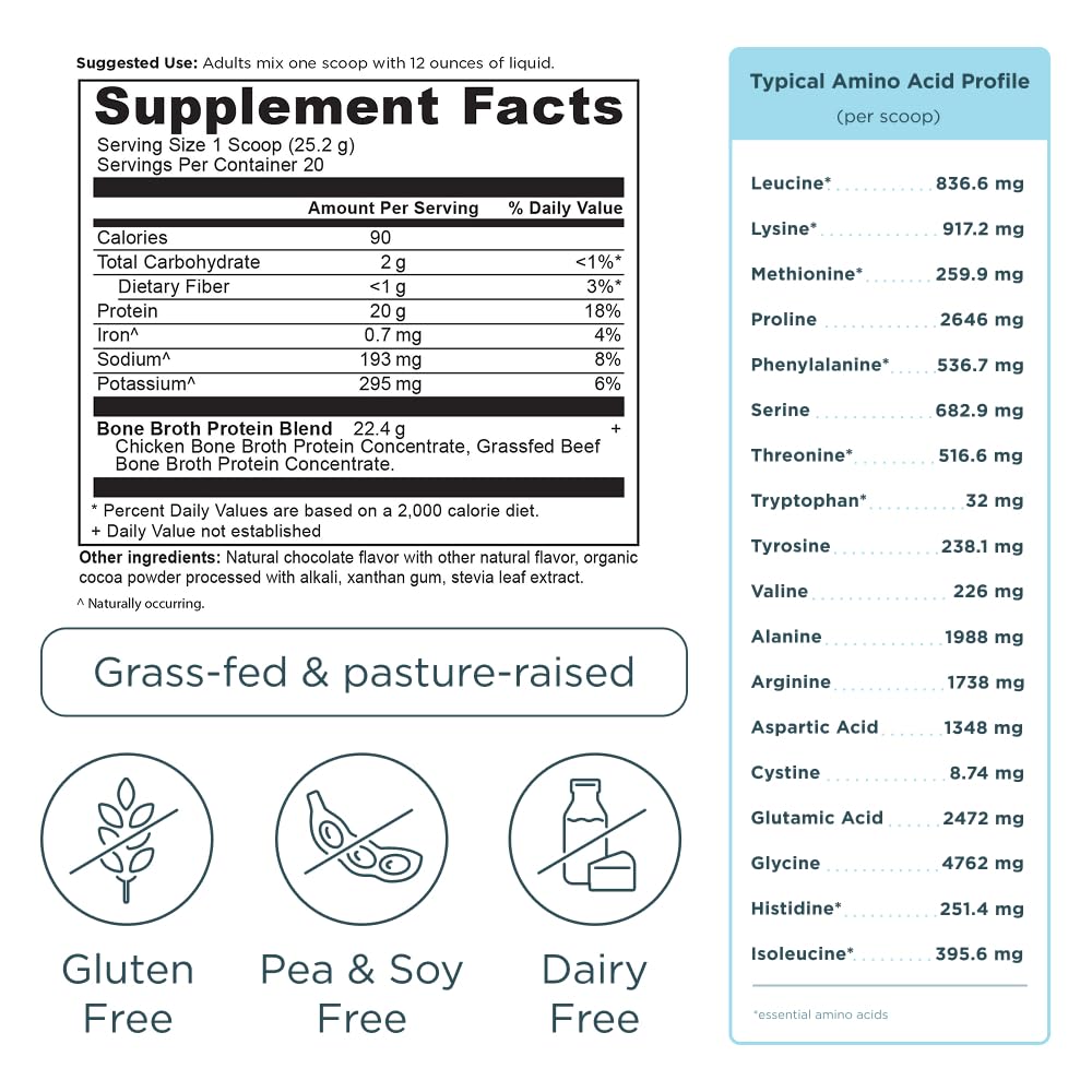 Ancient Nutrition gluten-free bone broth protein powder ready to mix