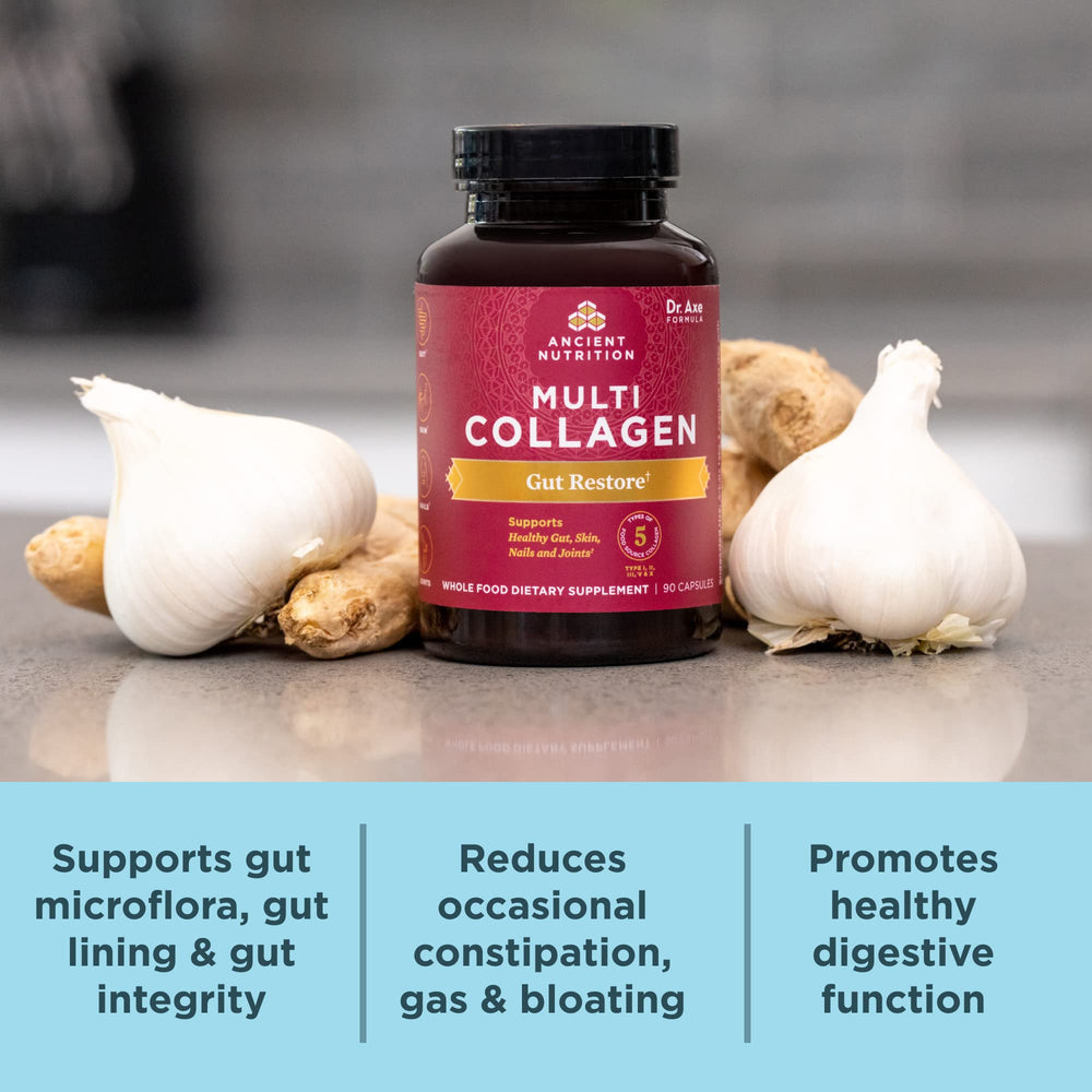 Gluten-free paleo keto friendly badge on Ancient Nutrition packaging