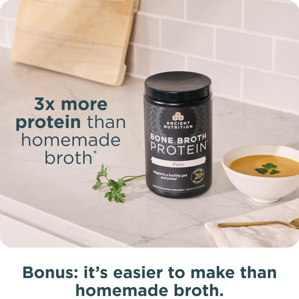 Ancient Nutrition grass-fed beef bone broth protein concentrate bag