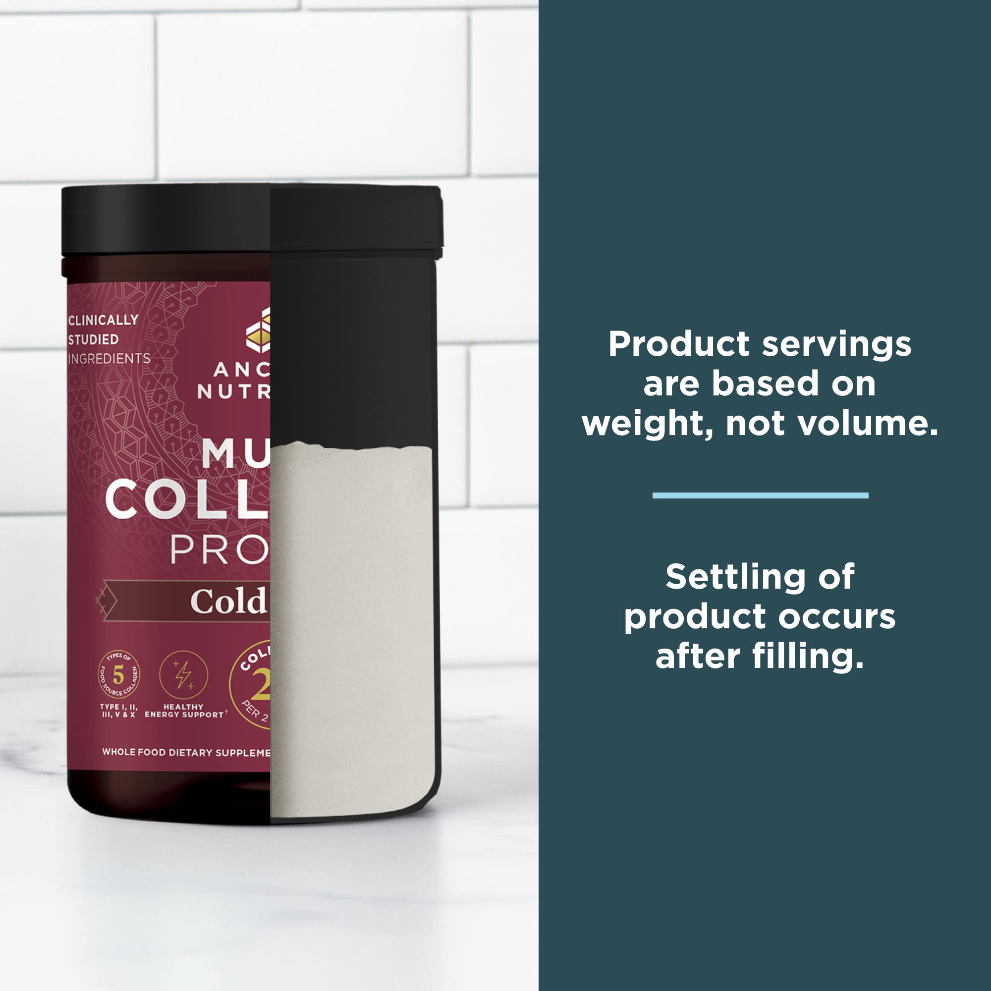 Coffee cup with Ancient Nutrition collagen powder for a convenient morning routine