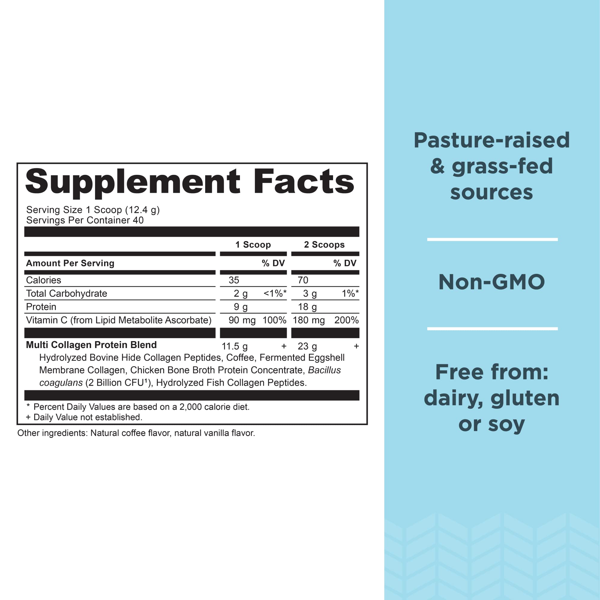 Scoop of Ancient Nutrition collagen powder for easy daily intake and hair health
