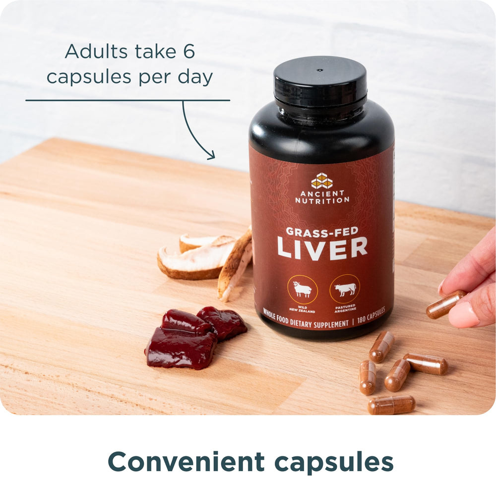 Ancient Nutrition lamb liver capsules in blister pack for organ nutrition