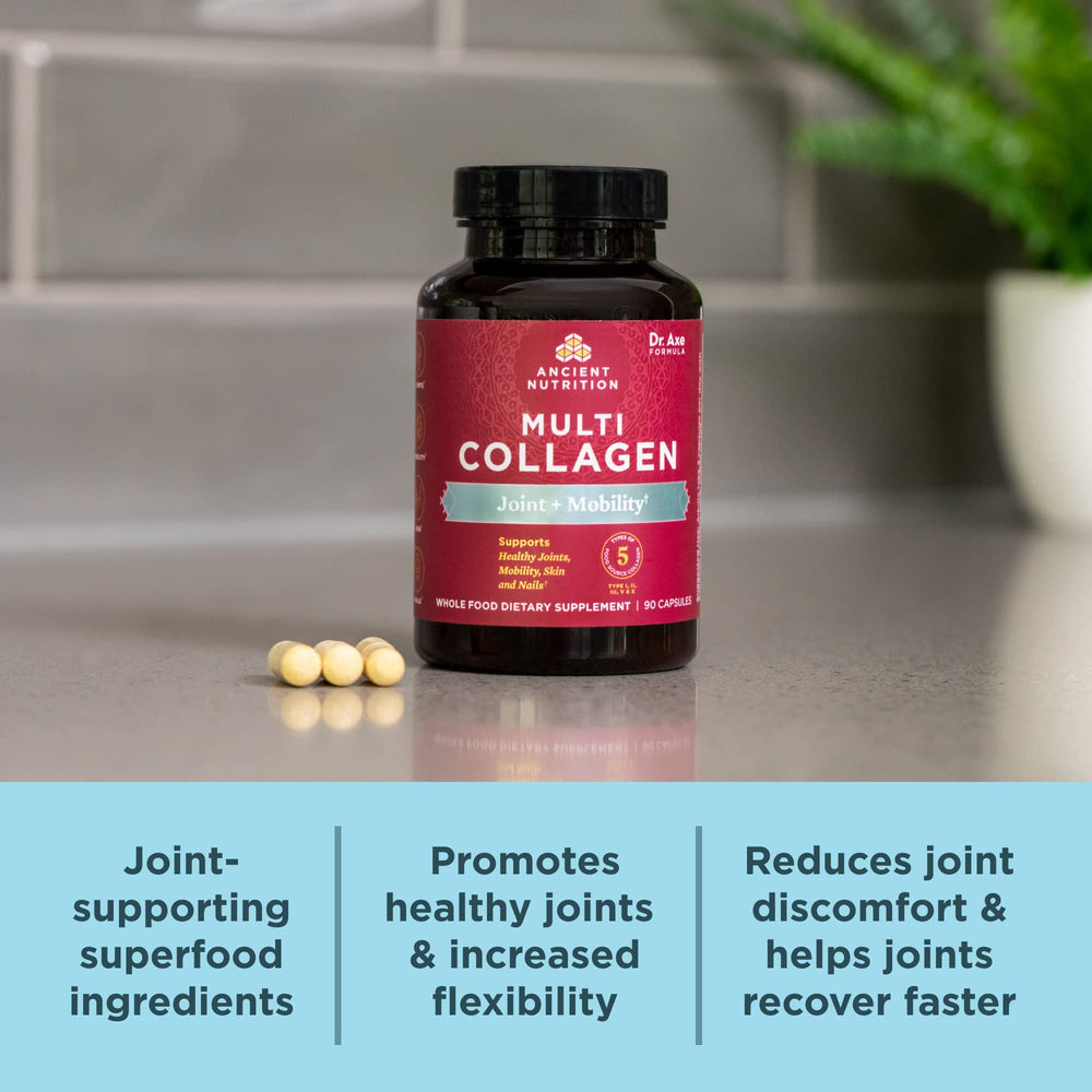 Ancient Nutrition Multi Collagen sourcing: chicken, eggs, cows, fish
