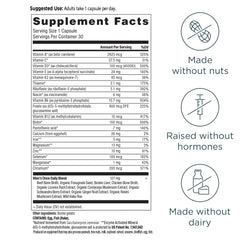Ancient Nutrition Multivitamin for Men tablets close-up shows convenient capsules.