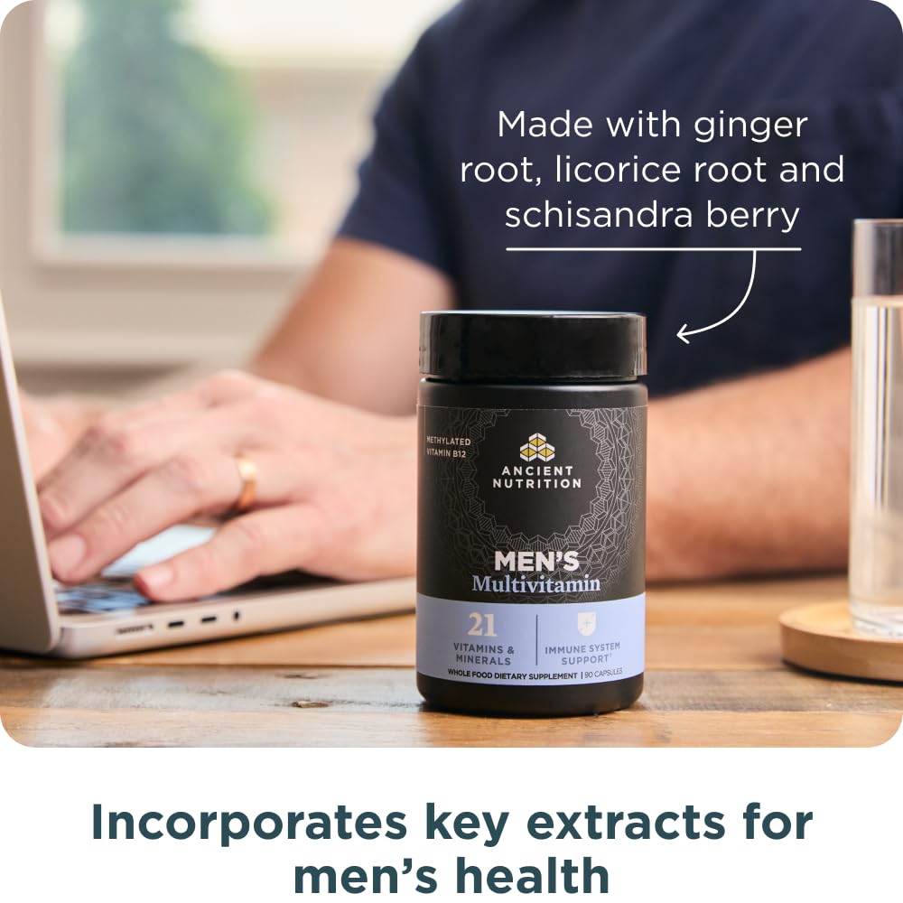 Ancient Nutrition Multivitamin for Men wild hake roe element image highlighting seafood nutrients.
