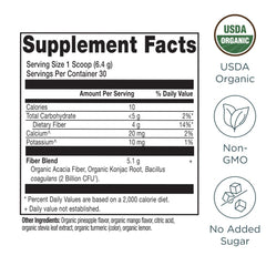 Ancient Nutrition Pineapple Mango label detail with probiotic blend for gut support