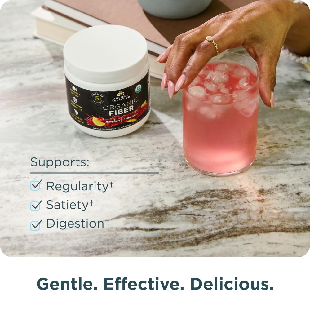 Ingredients list highlights acacia and konjac for gentle digestion