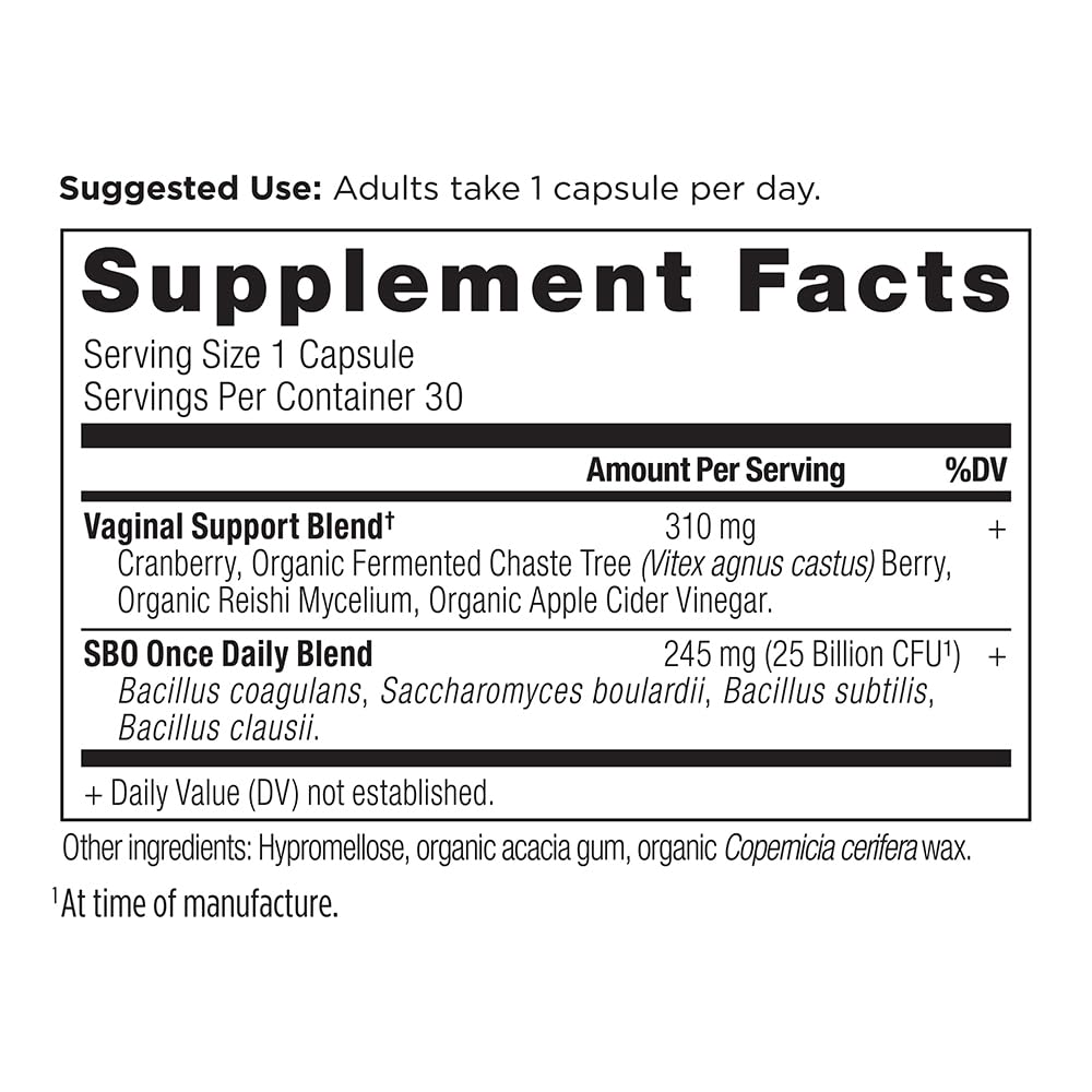 Ancient Nutrition Probiotic for Women capsules close-up showing 25B CFU for balance.