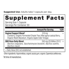 Ancient Nutrition Probiotic for Women capsules close-up showing 25B CFU for balance.