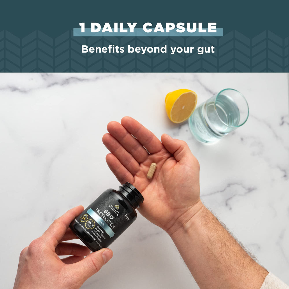 Ancient Nutrition Probiotics for Men packaging emphasizes men focused formula.