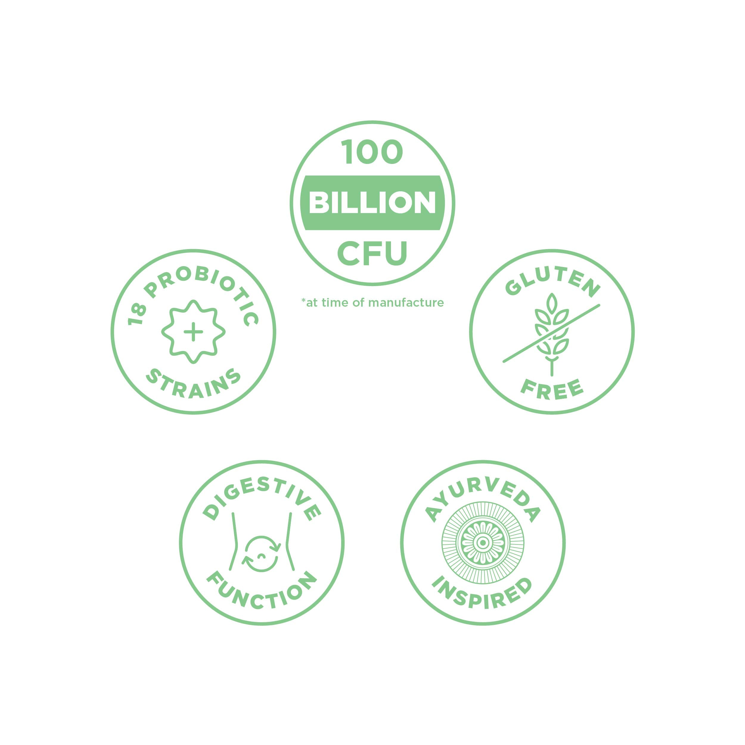 Ancient Nutrition Probiotics Ultimate label highlighting gluten-free and 100 Billion CFU.