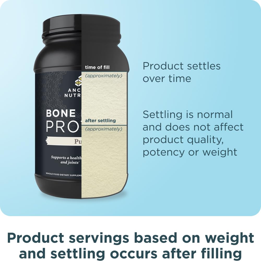 Ancient Nutrition pure bone broth powder suited for smoothies or soups.
