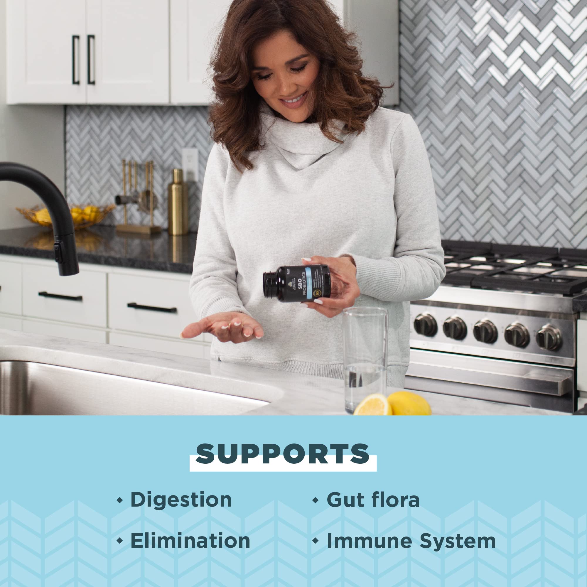 Ancient Nutrition SBO Probiotics Ultimate gluten-free label for convenient daily use