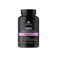 Ancient Nutrition SBO Probiotics Women's bottle close-up for daily digestive support