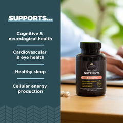 Ancient Nutrition Vitamin B Complex label highlights eight B vitamins.