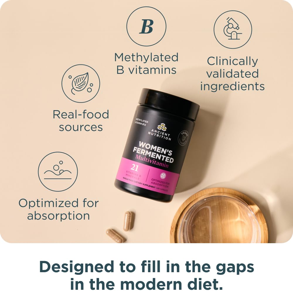Ancient Nutrition ingredients chart highlights fermented amla and reishi.