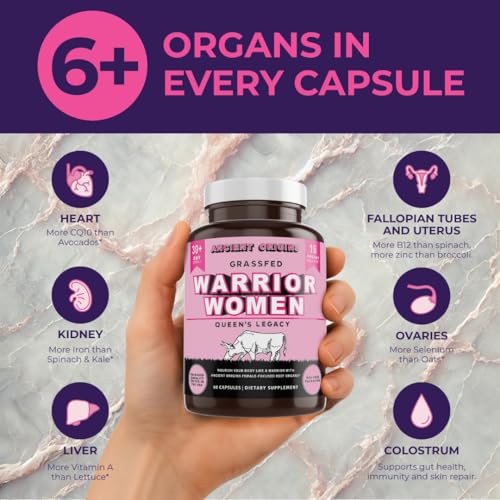 Ancient Origins beef heart liver colostrum capsules close-up highlighting nutrient-dense blend.