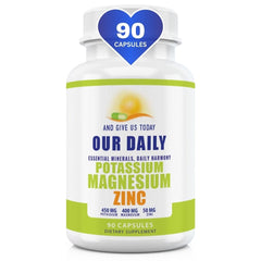 And Give Us Today Our Daily magnesium potassium zinc bottle pour for easy daily intake
