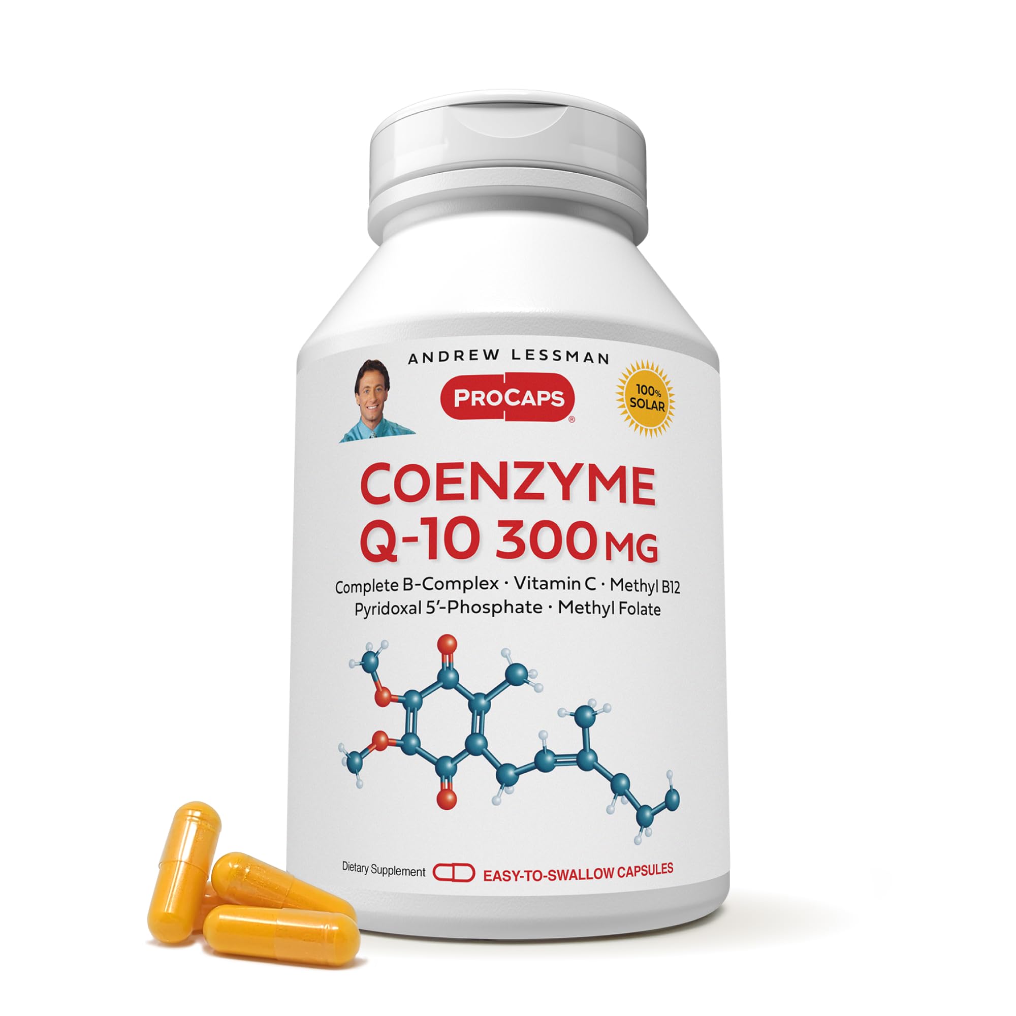 Andrew Lessman CoQ10 300 mg bottle front supports daily energy and vitality